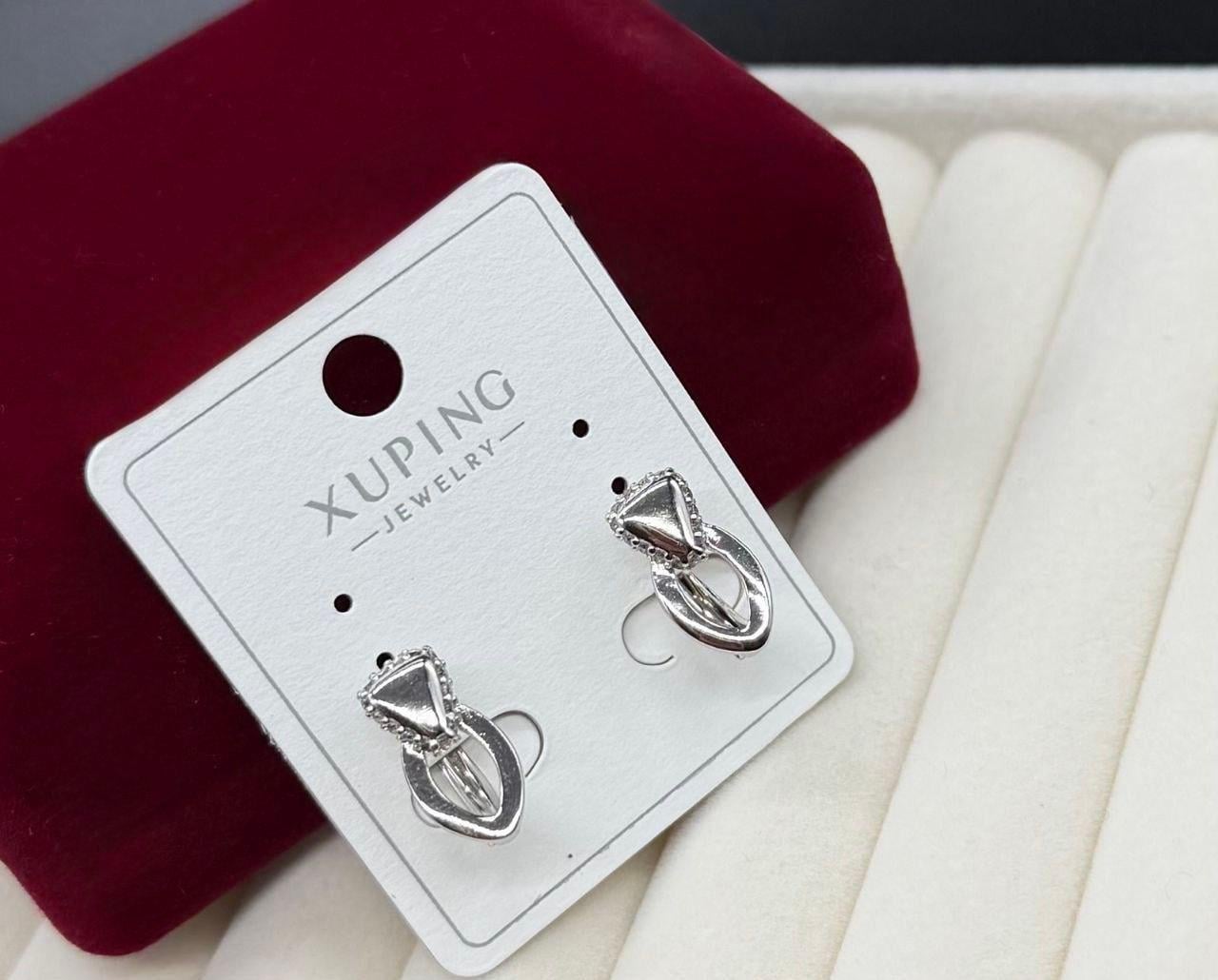 Серьги с камнями Xuping фигурные Серебряный (2905924842)