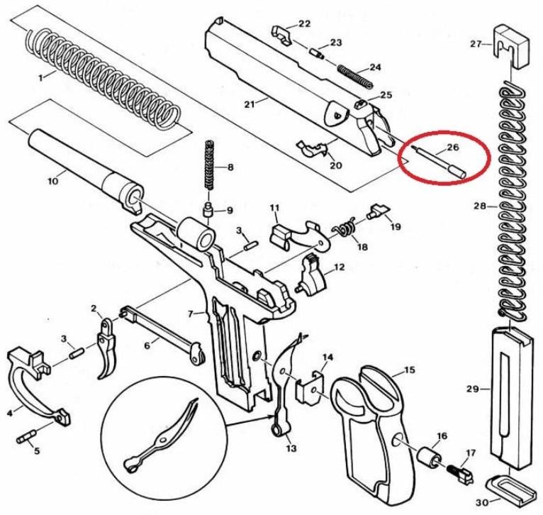 Ударник для пістолета Макарова ПМ зразок 1989-1994р (1705877549) - фото 4 Ударник для пістолета Макарова ПМ зразок 1989-1994р (1705877549) - фото 4