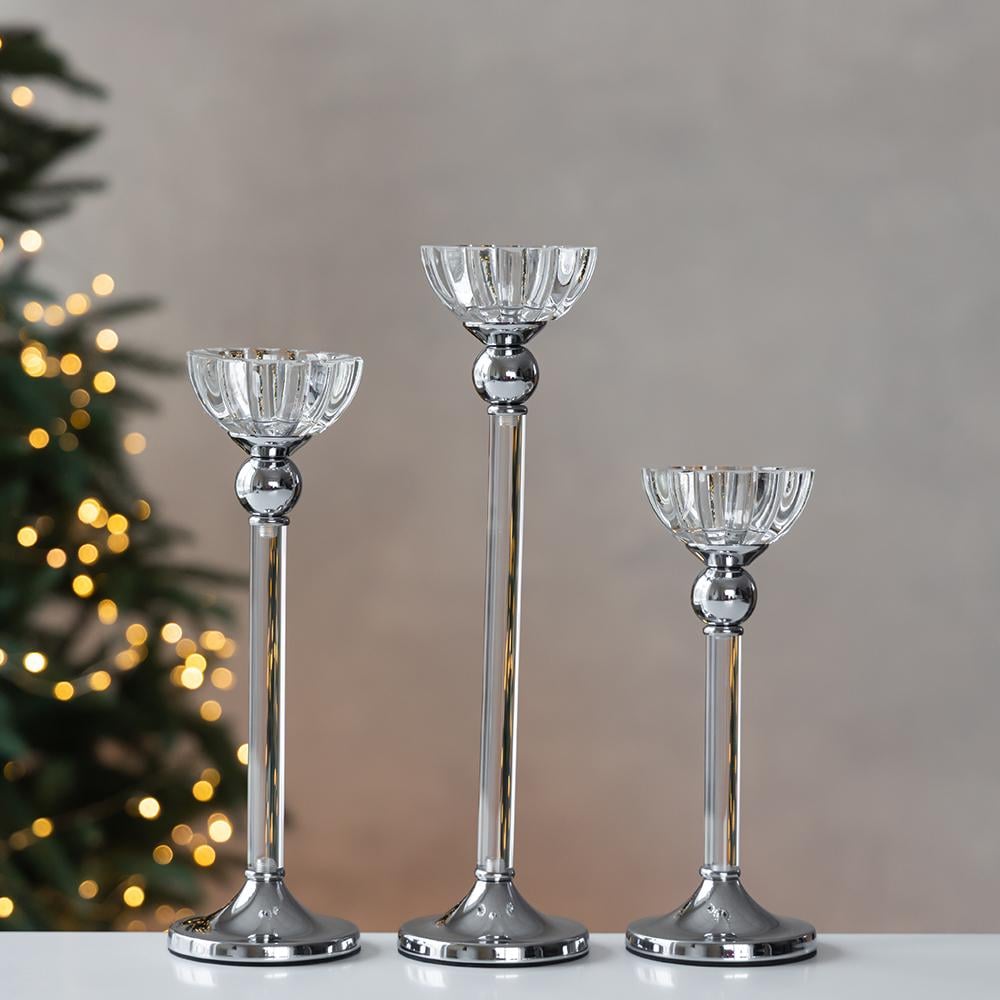 Набір підсвічників Сяйво класики 31 см 3 шт. (29919125)
