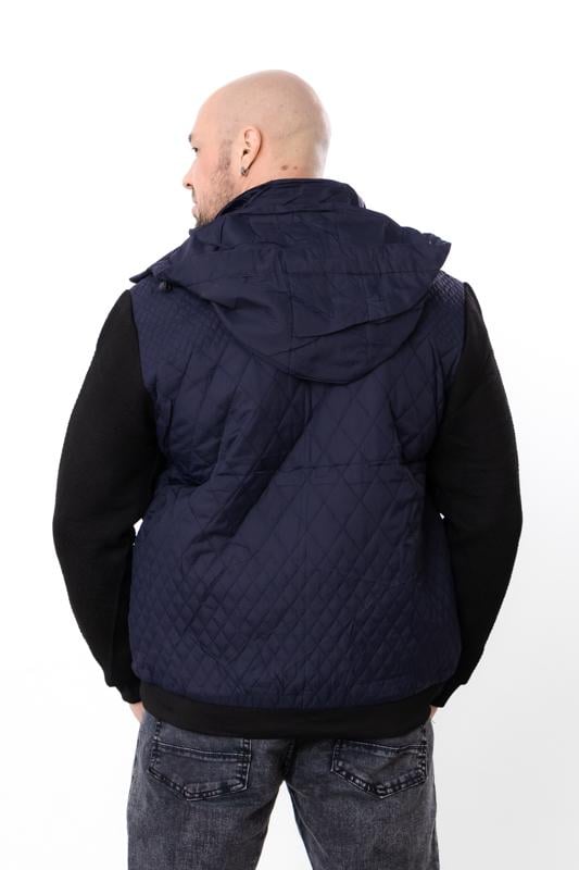 Куртка демісезонна чоловіча з відстібним капюшоном та кишенями Носи Своє XXL Темно-синій (14282) - фото 5 Куртка демісезонна чоловіча з відстібним капюшоном та кишенями Носи Своє XXL Темно-синій (14282) - фото 5