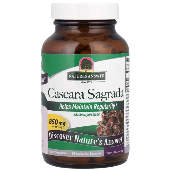 Добавка Nature's Answer Cascara Sagrada Очистка кишечника 850 мг 90 вег. капс. (000022180)