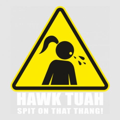 Стикер Hawk Tuah 18,4x20 см Желтый с черным/Белый (21561083)