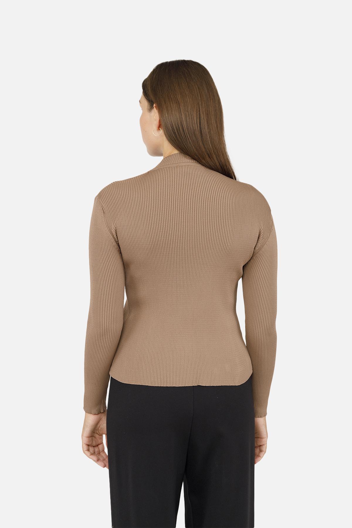 Гольф жіночий з довгим рукавом р. 46 Коричневий (SKT001008403) - фото 3 Гольф жіночий з довгим рукавом р. 46 Коричневий (SKT001008403) - фото 3