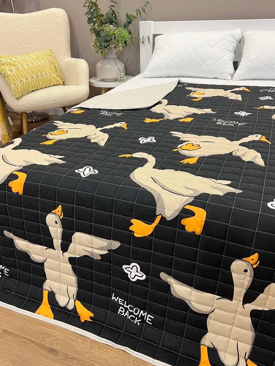 Ковдра дитяча з малюнком гусей двостороння 150х210 см Чорний - фото 6 Ковдра дитяча з малюнком гусей двостороння 150х210 см Чорний - фото 6