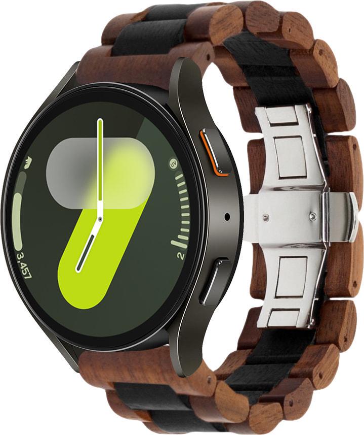 Ремешок деревянный WoodLock для Galaxy Watch 7 Black Brown (37460-26)