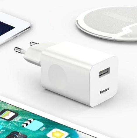 Зарядное устройство Baseus QC3.0 24 W 3 A White (CCALL-BX02) - фото 10