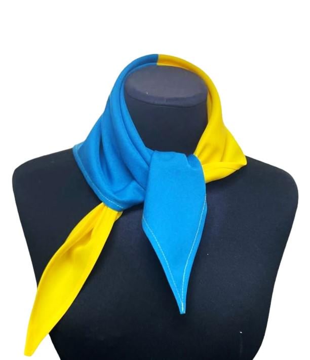 Платок корпоративный шейный Желто-голубой