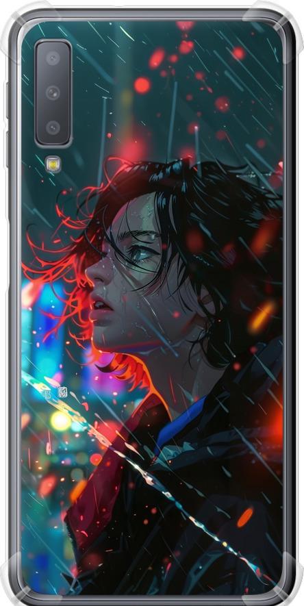 Чехол на Samsung Galaxy A7 (2018) A750F Ночные огни (6096sp-1582-42517)