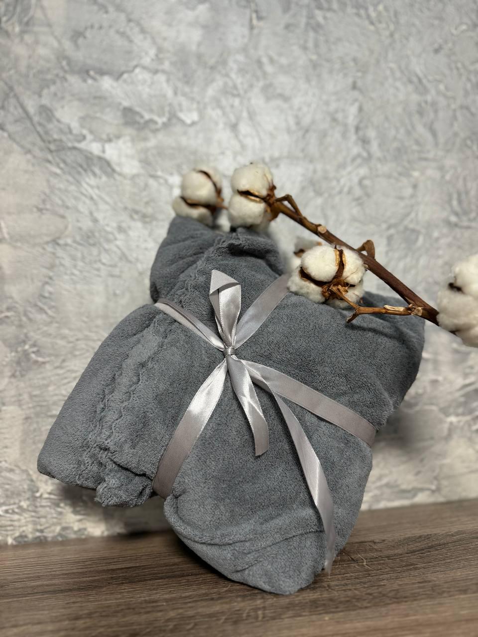 Рушники Лазня та обличчя мікрофібра 140х70/90х40 см 2 шт. Сірий (15348853) - фото 2 Рушники Лазня та обличчя мікрофібра 140х70/90х40 см 2 шт. Сірий (15348853) - фото 2