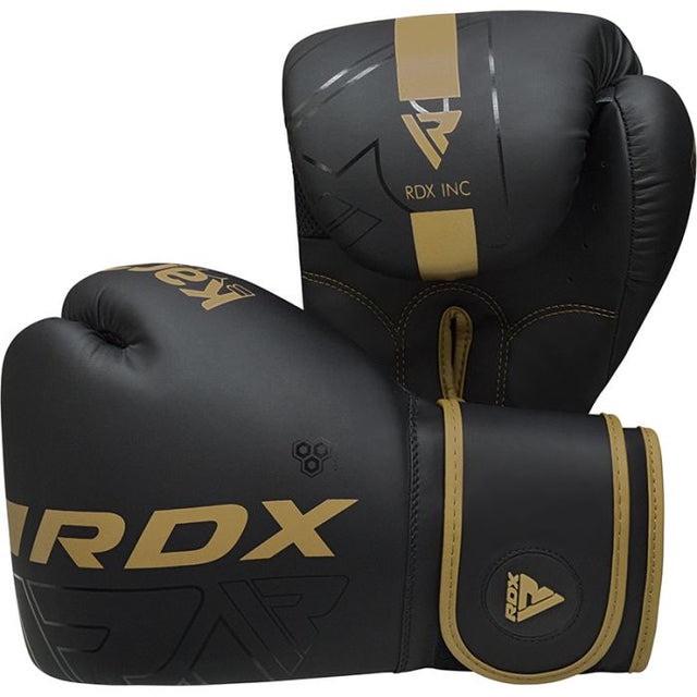 Перчатки боксерские RDX F6 Kara Matte 10 унций капа в комплекте Golden - фото 4