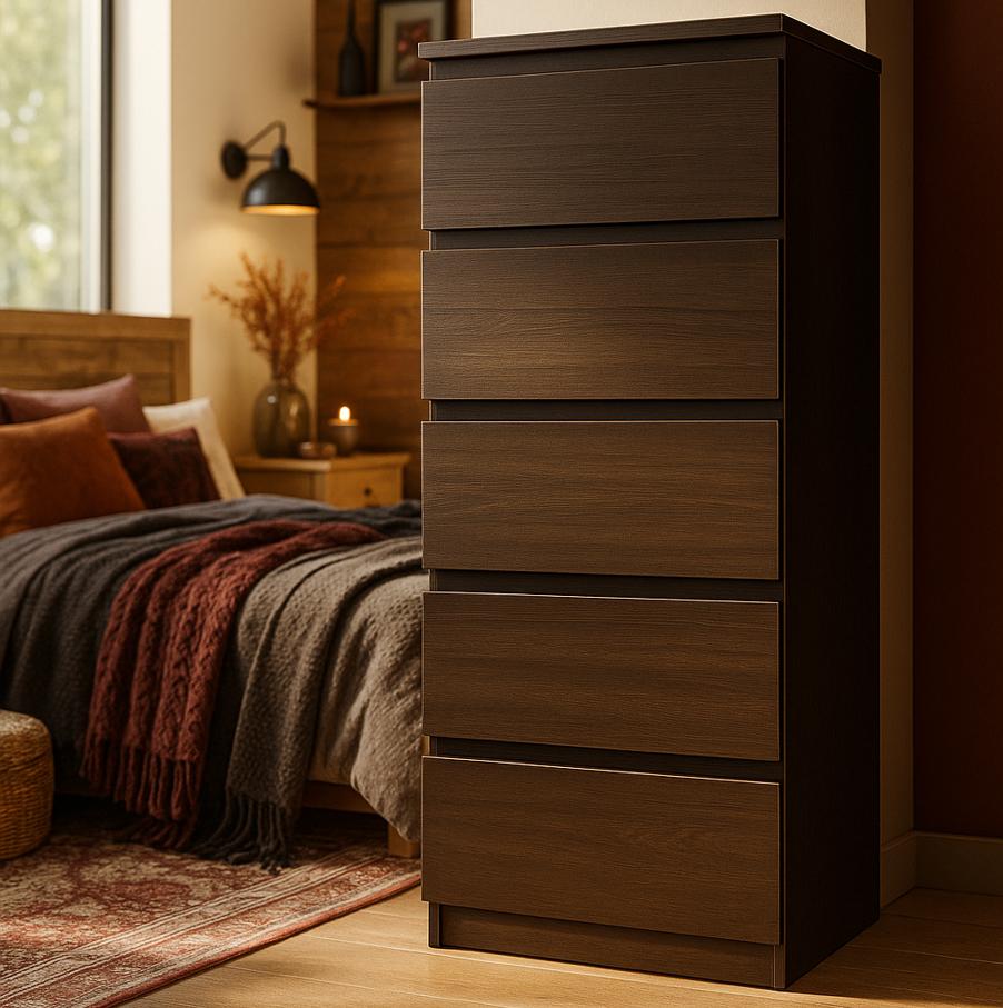 Комод сучасний високий Майстер Форм Брайт 20164 ДСП 500х376х1170 мм Венге магія