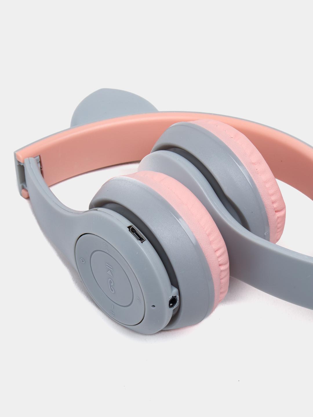 Наушники Bluetooth Ушки CATear LED RGB беспроводные Серый (P47M-Grey) - фото 3