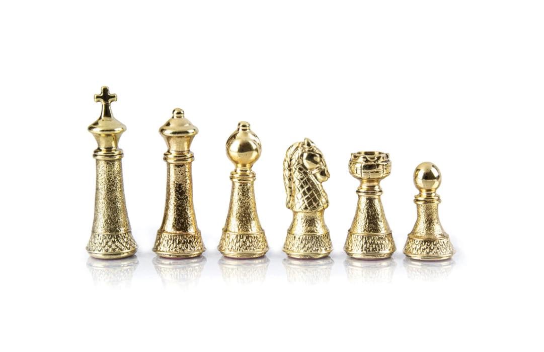 Фигурки металлические шахматные Staunton h 9,7 см Золотой (088 1013F)