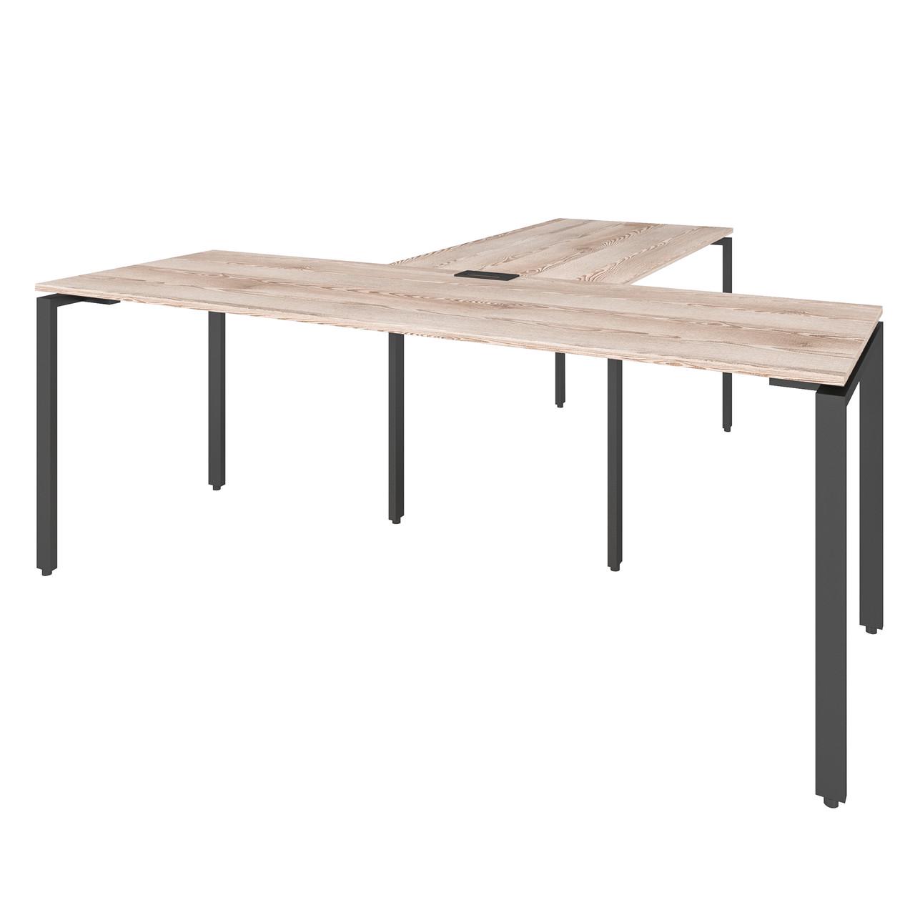Офисный письменный стол Loft Details KMB200b с брифингом Сосна лофт кремовая