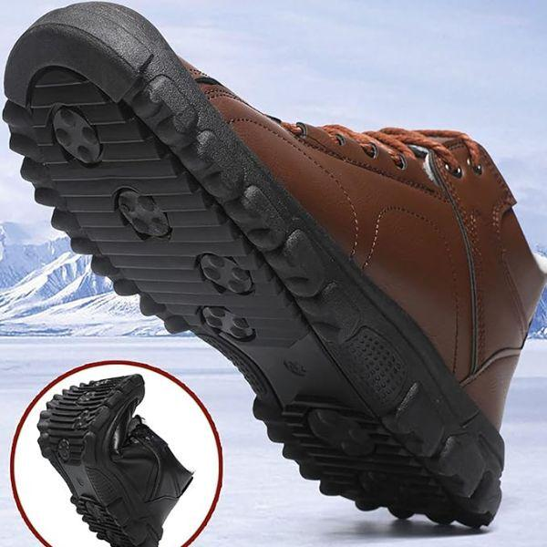 Ботинки зимние M00196-3 с прорезиненным носком и мягким мехом 44 р. Коричневый - фото 5 Ботинки зимние M00196-3 с прорезиненным носком и мягким мехом 44 р. Коричневый - фото 5