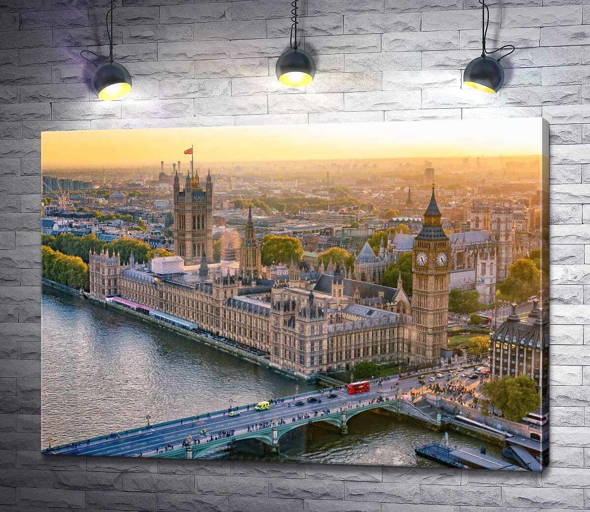 Картина ArtPoster Панорамное фото Вестминстерского дворца 130x93 см Модуль №1 (004542)