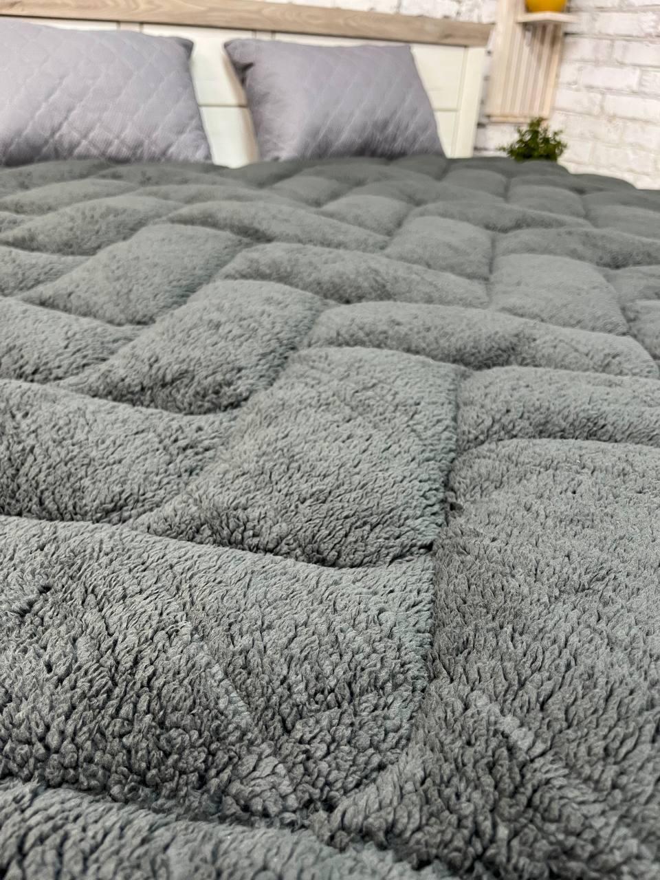 Одеяло меховое полуторное 155х210 см Темно-серый (22936479) - фото 4 Одеяло меховое полуторное 155х210 см Темно-серый (22936479) - фото 4