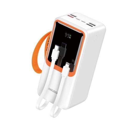 Павербанк Kakusiga KSC-1090 50000 mAh со встроенными кабелями Белый (30359695)