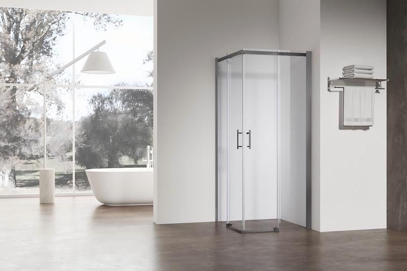 Душевая кабина без поддона KOER SR SC03-90x90x200-TR-07 прозрачное стекло Easy Clean 6 мм Графитовый (KR5359) - фото 4 Душевая кабина без поддона KOER SR SC03-90x90x200-TR-07 прозрачное стекло Easy Clean 6 мм Графитовый (KR5359) - фото 4