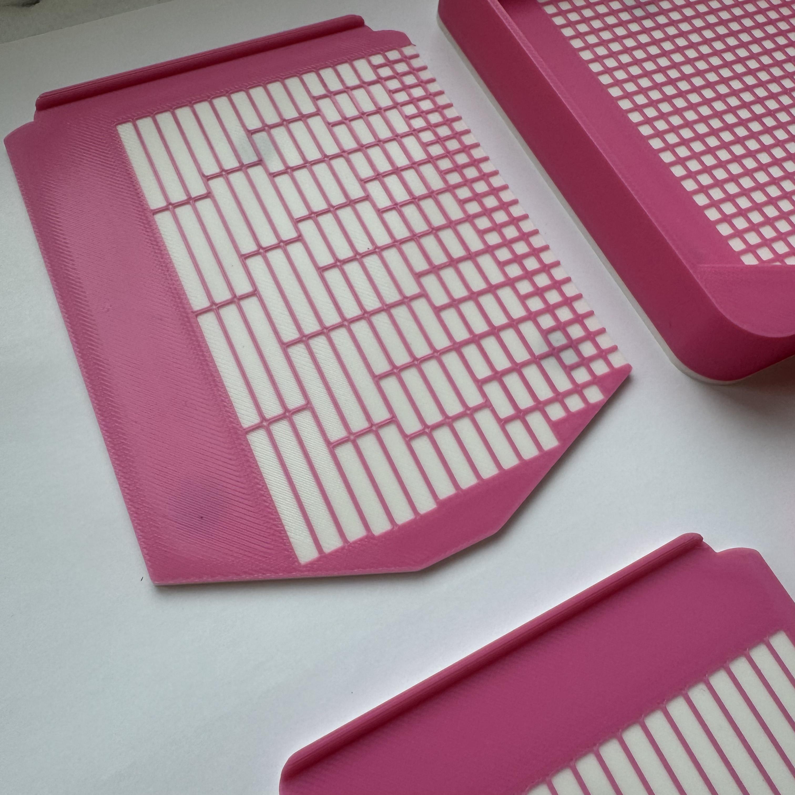 Лоток для алмазной мозаики с сменными панелями и крышкой Розовый (лл4) - фото 3