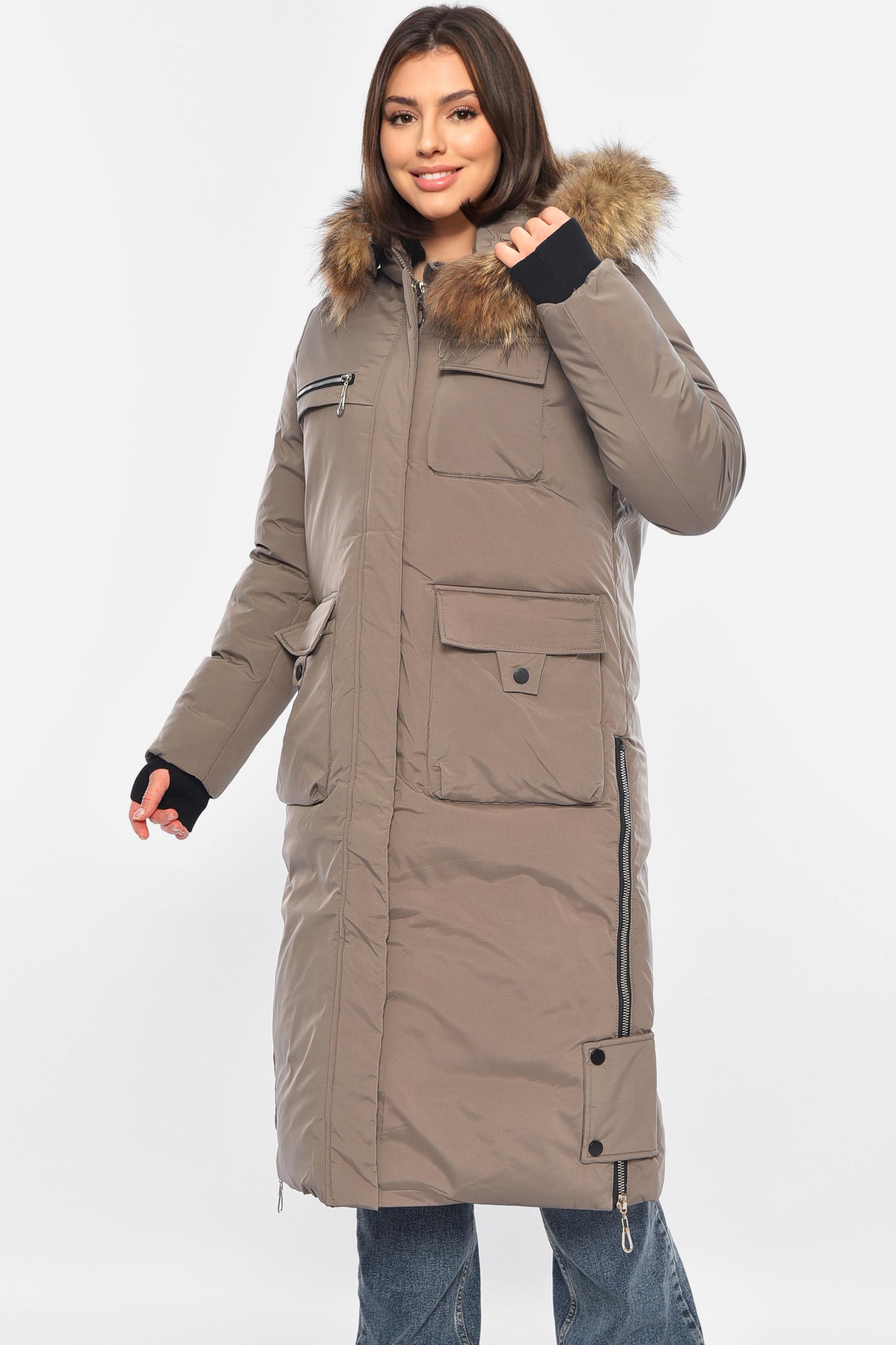 Куртка жіноча подовжена зима L Темно-сірий (196307) - фото 2 Куртка жіноча подовжена зима L Темно-сірий (196307) - фото 2