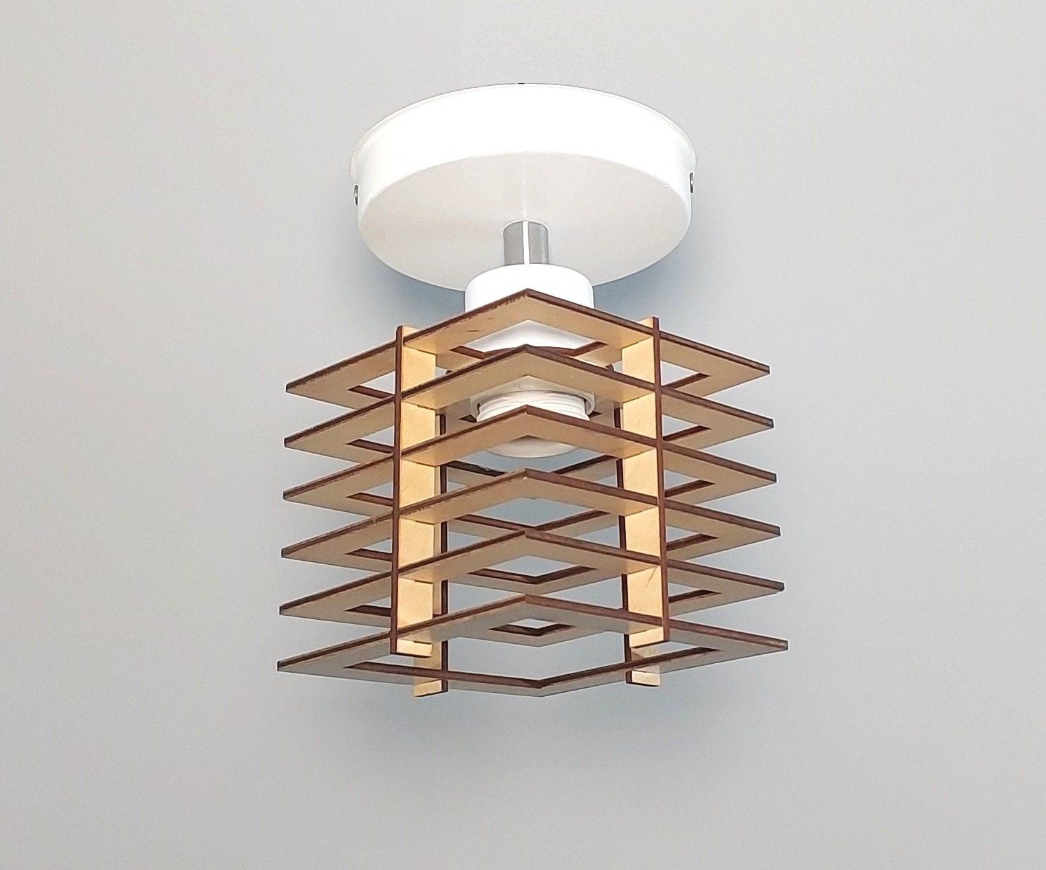 Люстра деревянная Токио/1 Белый/Бежевый (24524827) - фото 2 Люстра деревянная Токио/1 Белый/Бежевый (24524827) - фото 2