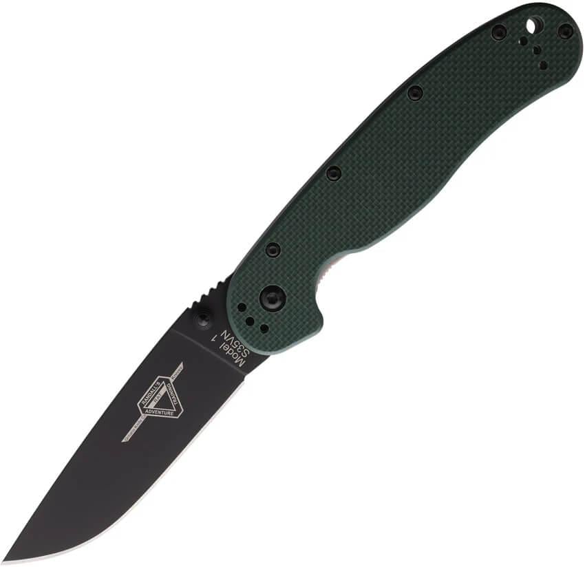 Ніж Ontario Rat Model 1 Forest Green G-10 S35VN Black (С8991)