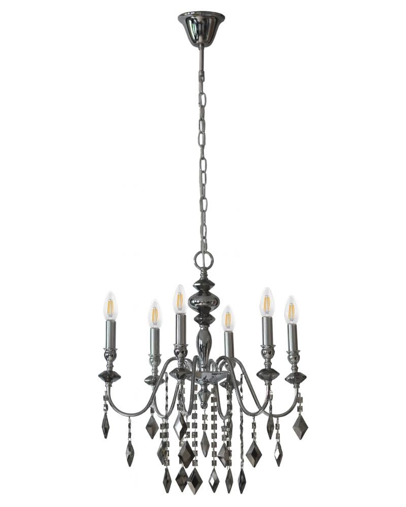 Люстра Edlin PL2417-6 Vanessa E14 6x12W IP20 Хром (32205346) - фото 1 Люстра Edlin PL2417-6 Vanessa E14 6x12W IP20 Хром (32205346) - фото 1