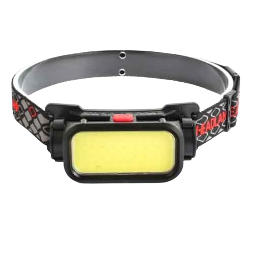 Фонарь налобный BL-008/COB USB-C белый/красный свет Черный (623630)