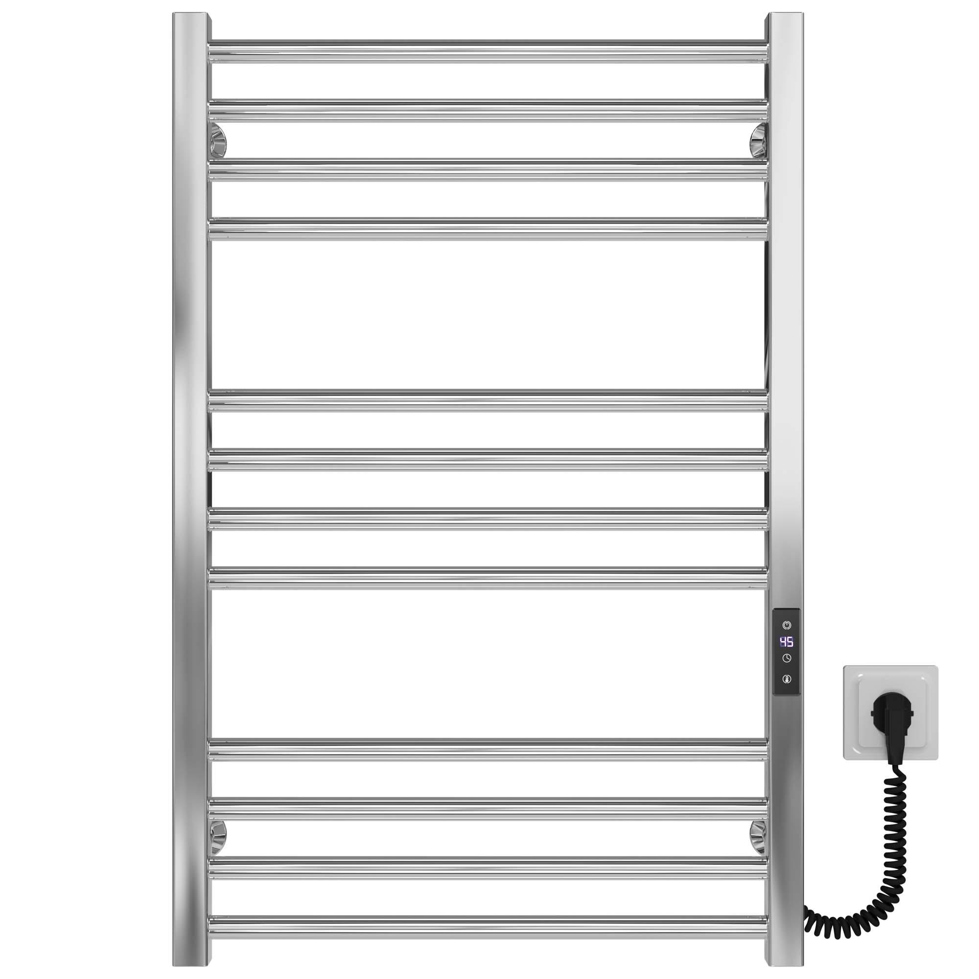 Полотенцесушитель электрический Deffi Lima П12 JD04 правое подключение нержавеющая сталь 500х800 мм Хром (A.LI.80.50.12.E.C.R.2)