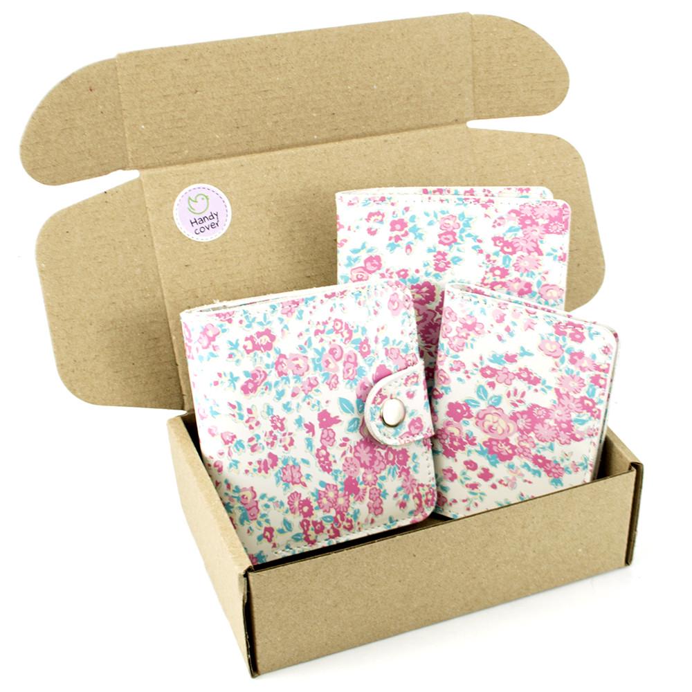 Подарочный набор №39 София 3 предмета Белый в цветок