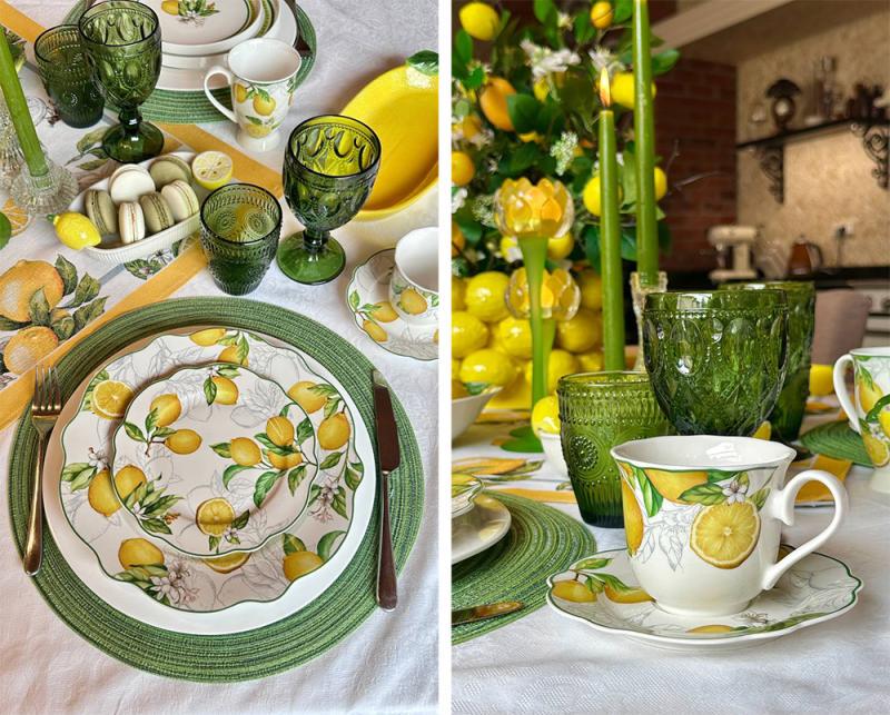 Кухоль порцеляновий Сицилійський Лимон 340 мл - фото 2 Кухоль порцеляновий Сицилійський Лимон 340 мл - фото 2