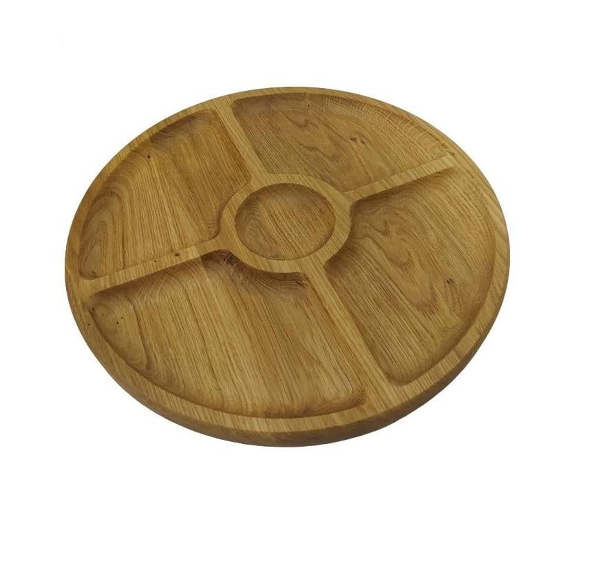 Менажница круглая Brizoll Taste из бука на 5 секции d 28 см
