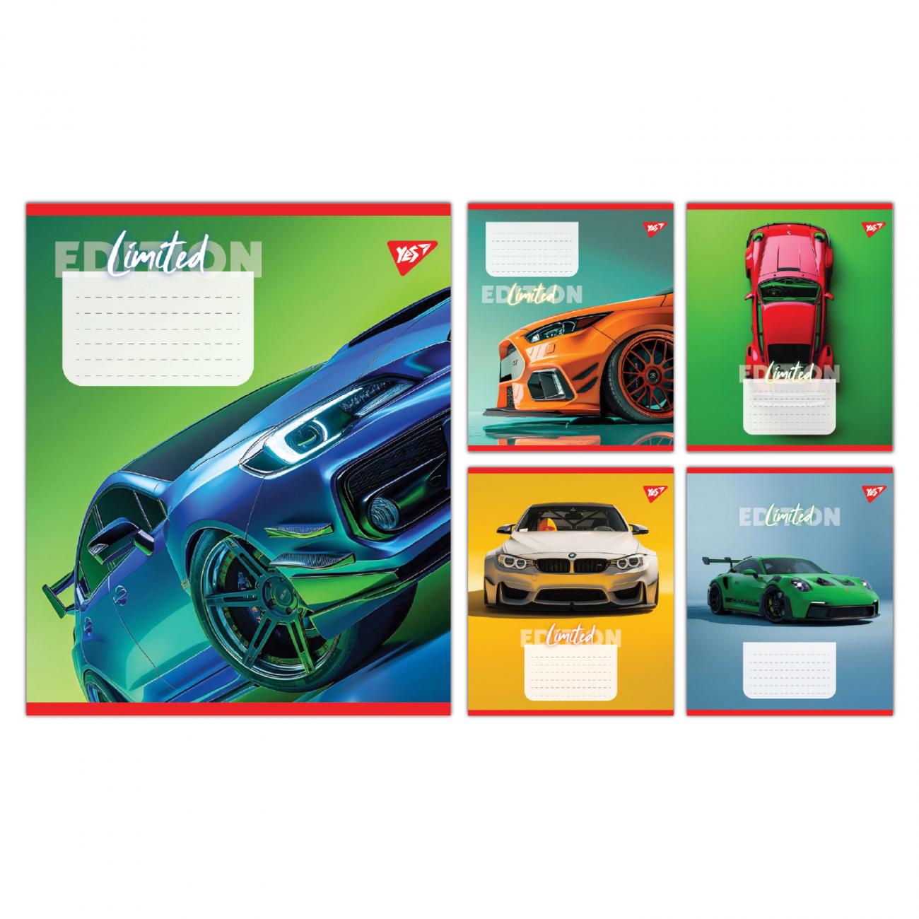 Зошити учнівські YES Limited edition 36 аркушів клітинка 15 шт. в упаковці