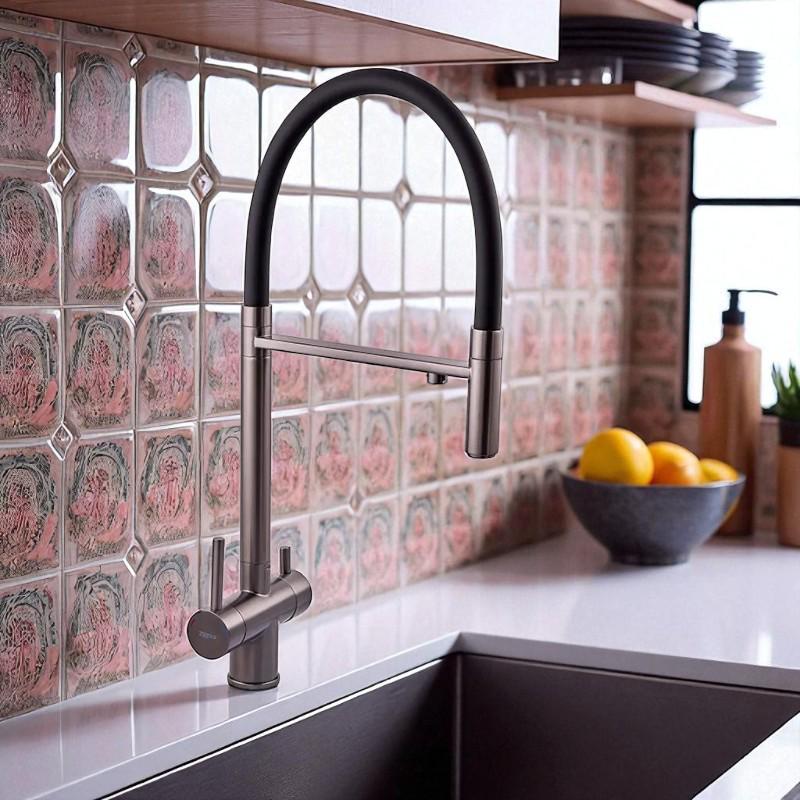 ᐉ Змішувач із краном для питної води Zerix KIT-021 з гнучким