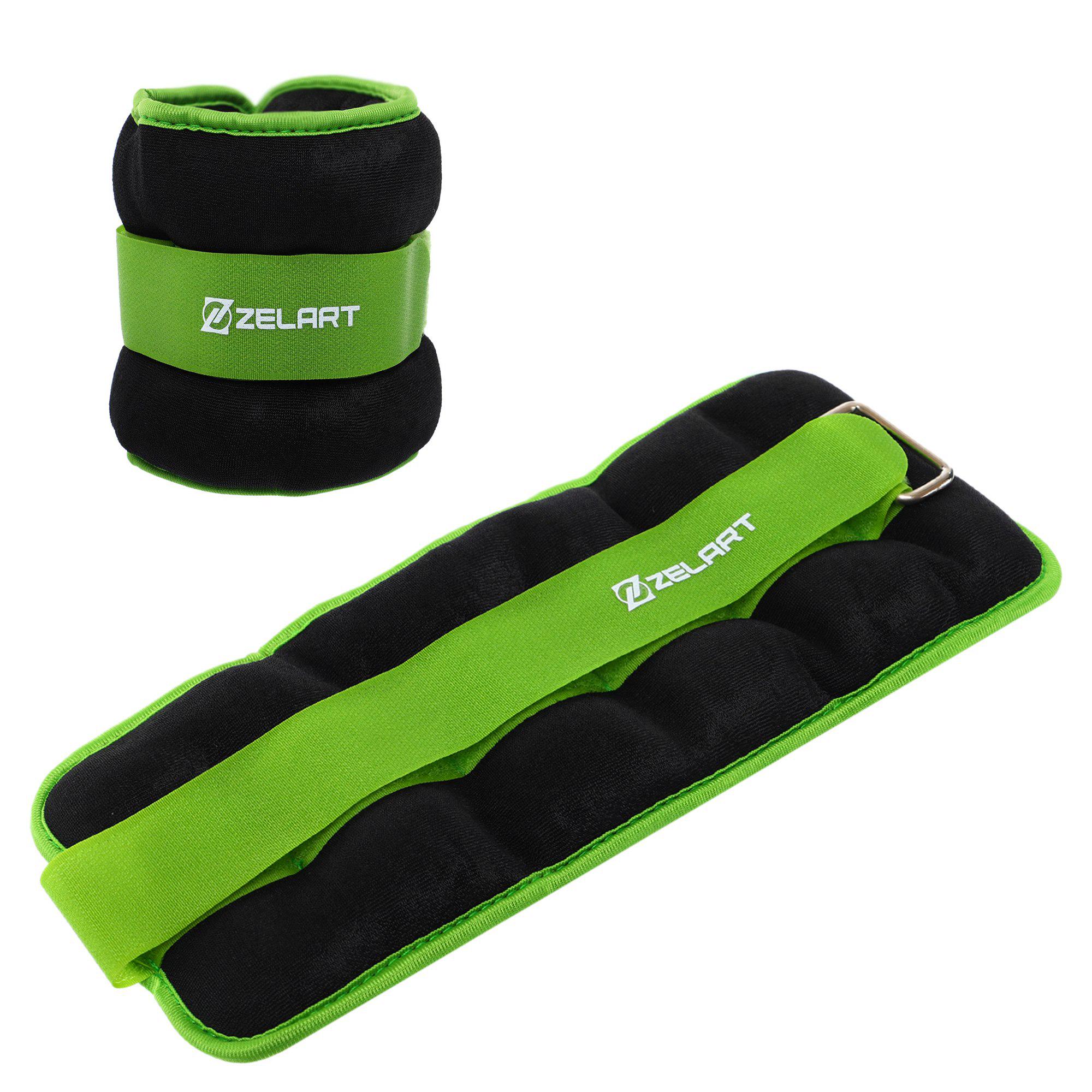 Обтяжувачі-манжети для рук та ніг Zelart Pro 2х2 кг Салатовий (FI-2502-4_Салатовый) - фото 1
