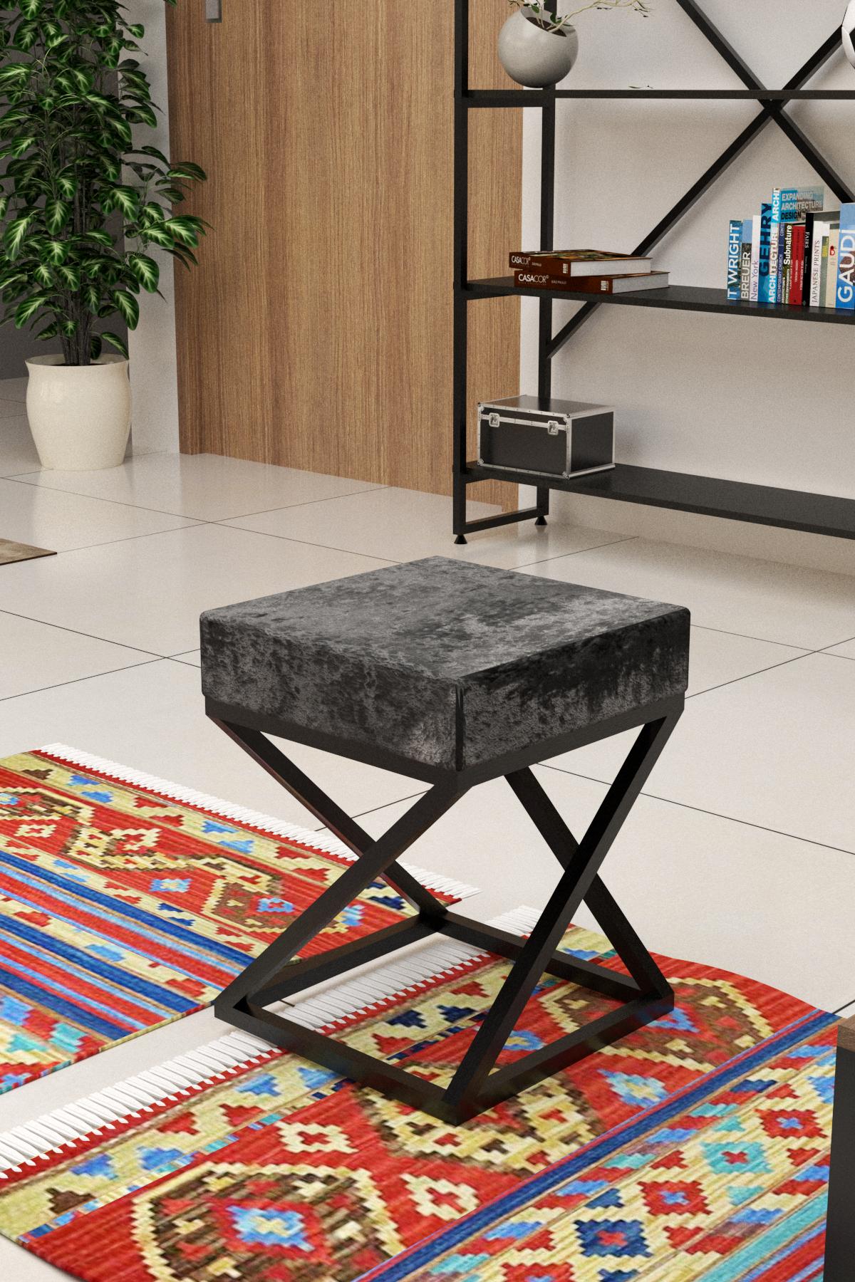 Пуф-стул Веста EcoLoft Лофт PU-1212 Серый (26718381)