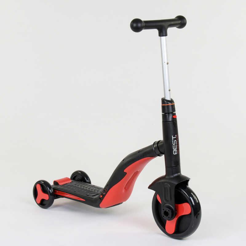 Самокат детский Best Scooter 3в1 с PU колесами свет/музыка Red (80454) Самокат детский Best Scooter 3в1 с PU колесами свет/музыка Red (80454)