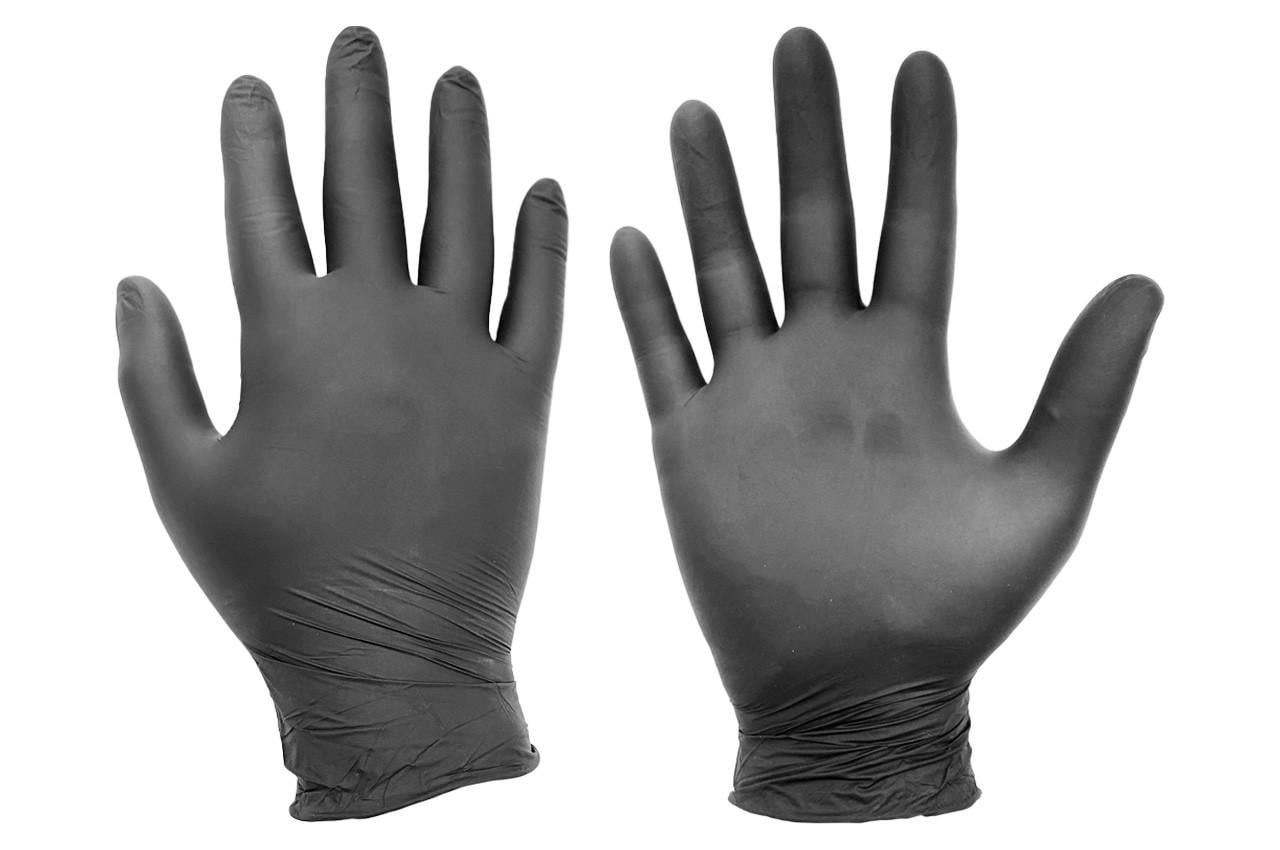 Перчатка нитриловая осмотровая Hoffen 100 шт. M Черный (Р-0001)