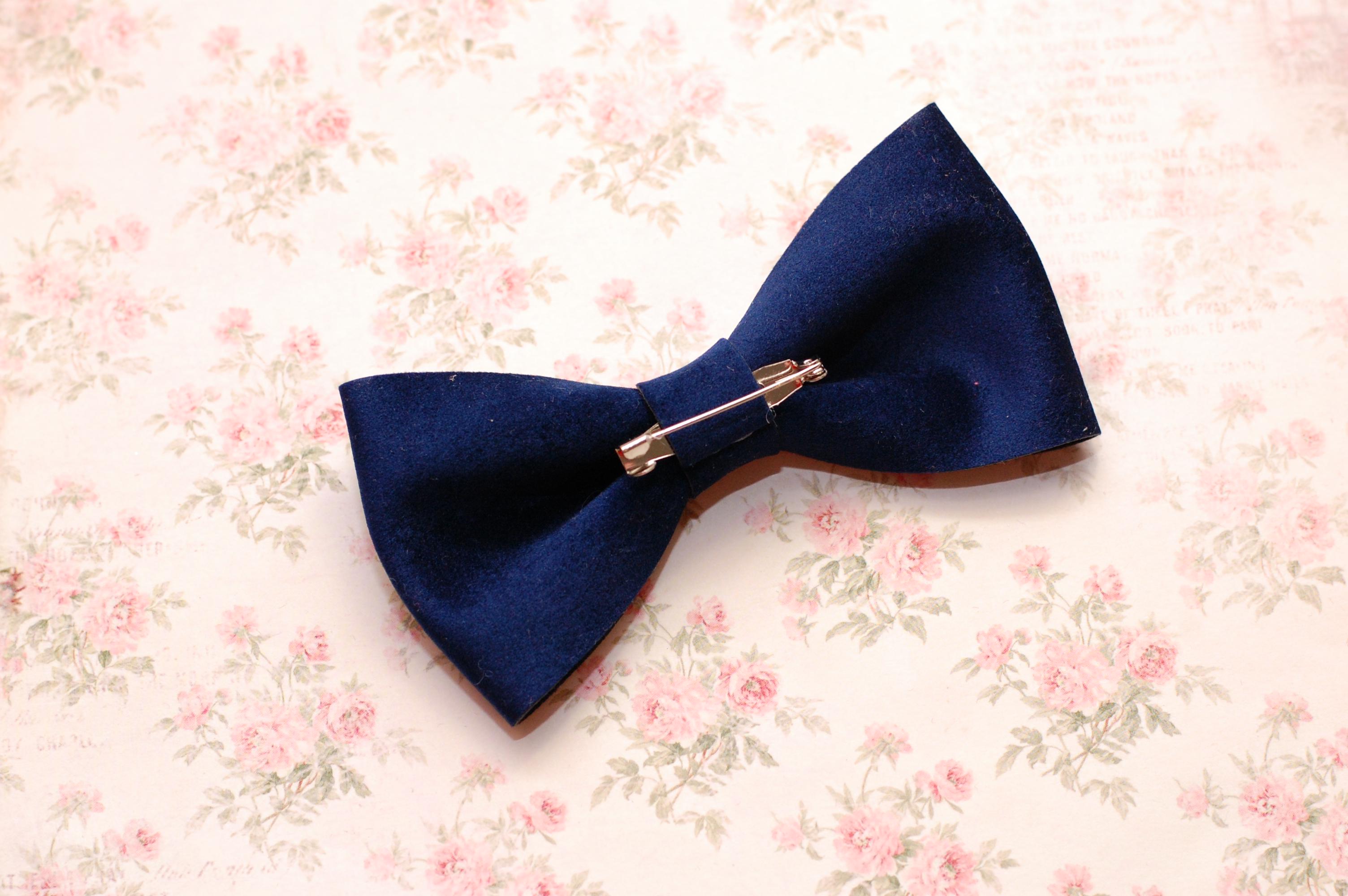 Галстук бабочка Темно-синяя для мальчика из бархата (28313126) - фото 2 Галстук бабочка Темно-синяя для мальчика из бархата (28313126) - фото 2