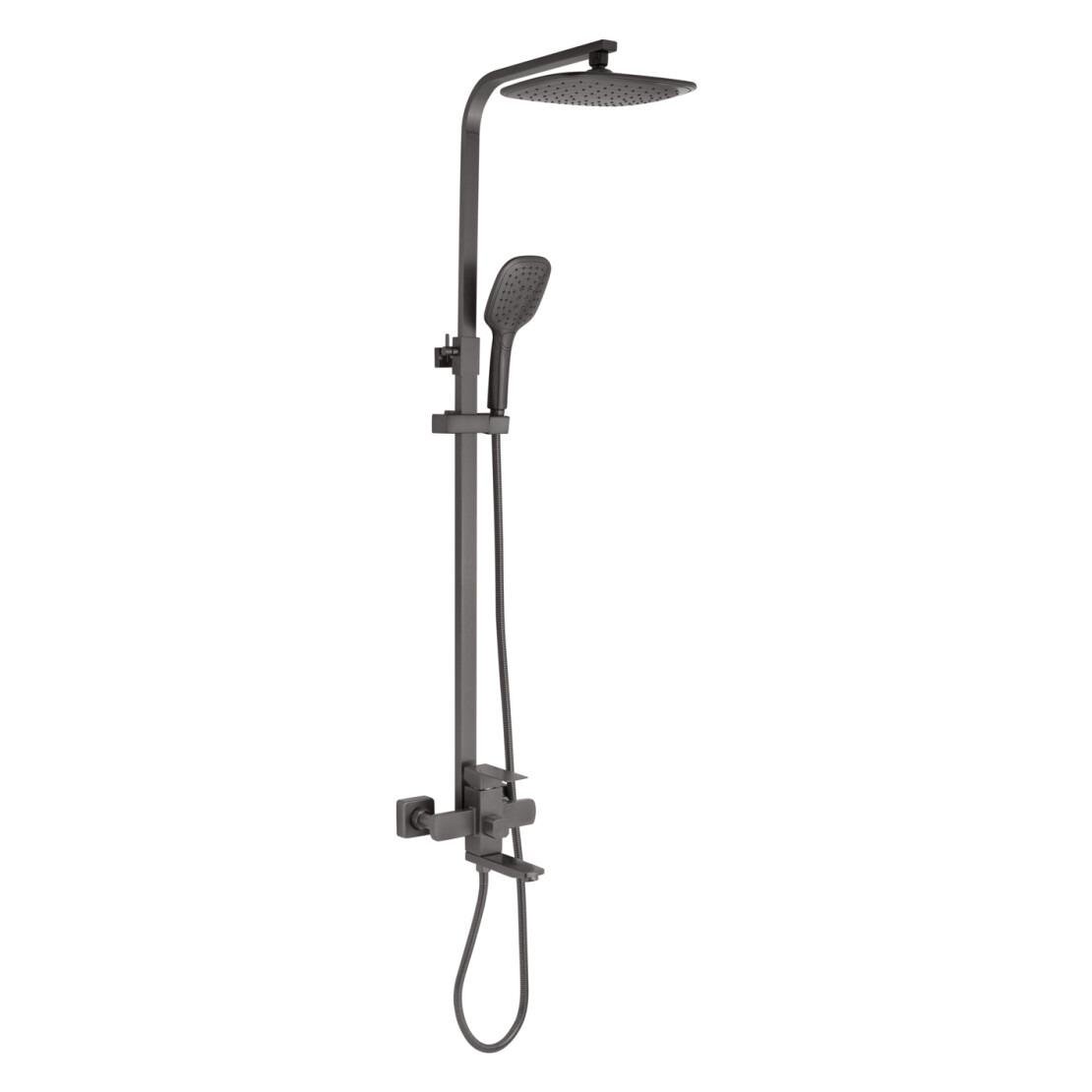 Душова система Kroner KRP Edelstahl Kubus PVD063 з виливом Графітовий (31073872)
