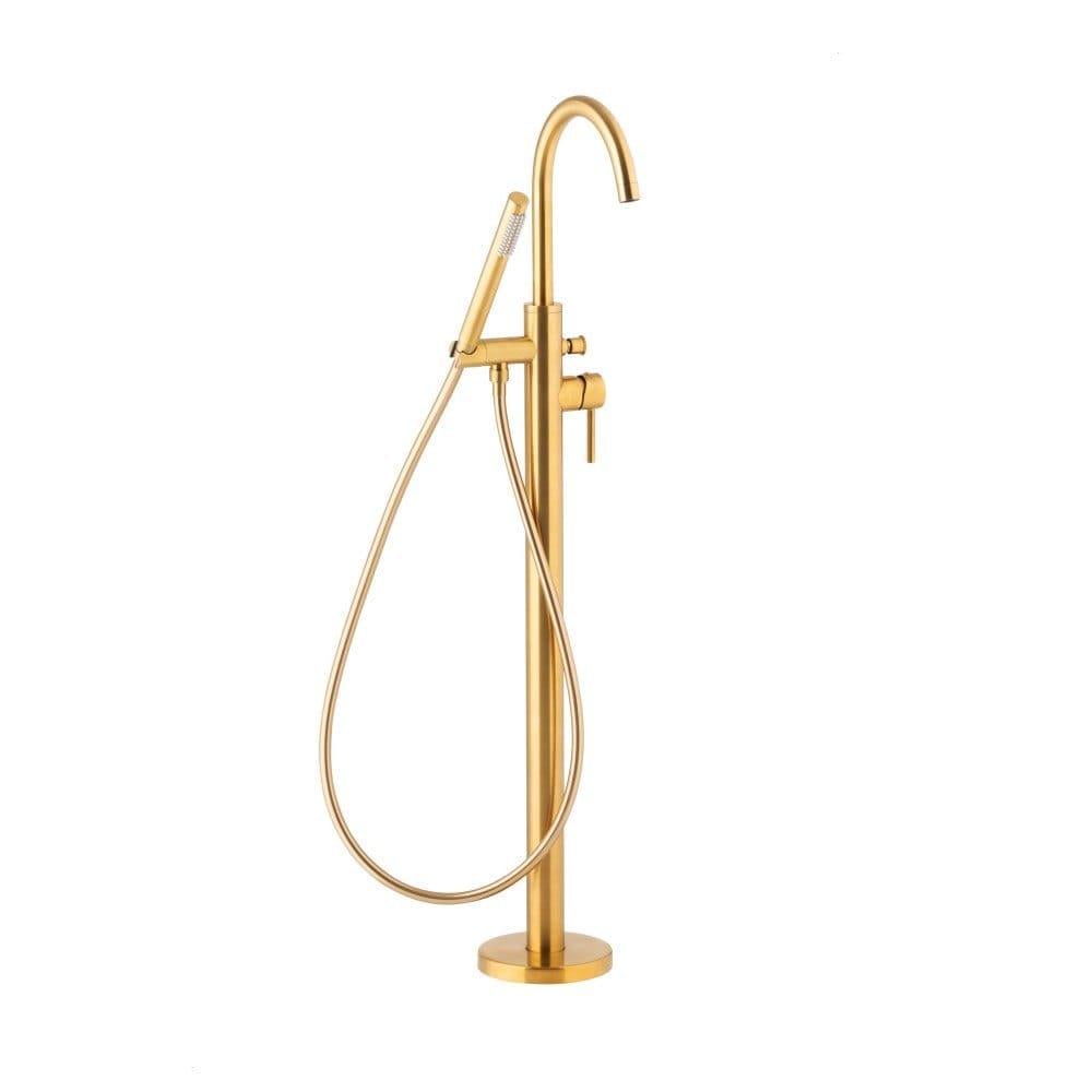 Смеситель для ванны KFA Armatura Moza напольный Золотой матовый (TP-5035-510-31) Смеситель для ванны KFA Armatura Moza напольный Золотой матовый (TP-5035-510-31)