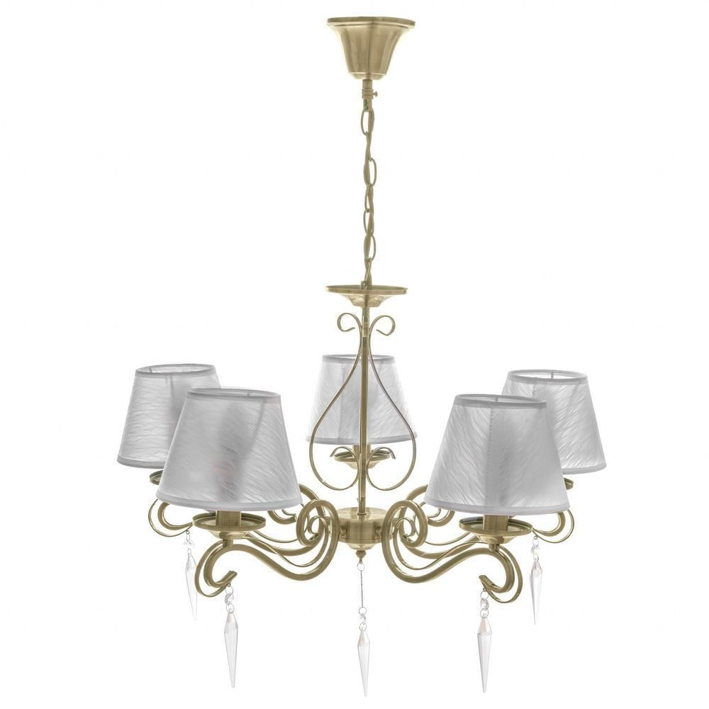 Люстра подвесная классическая Brille BCL-676S/5 E14 AB с абажуром