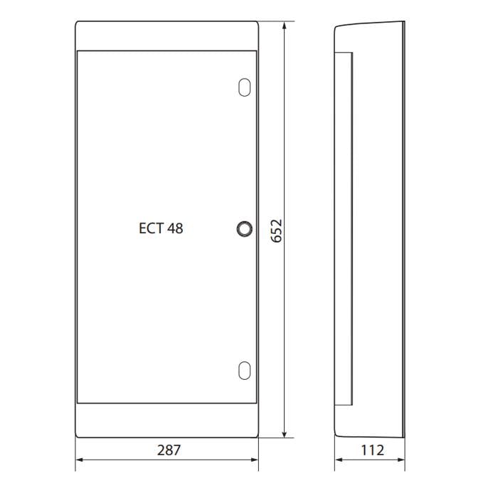 Щит распределительный ETI ECT 48 PT 48 модулей пластик 652х287х112 мм Прозрачный (1101020) - фото 2