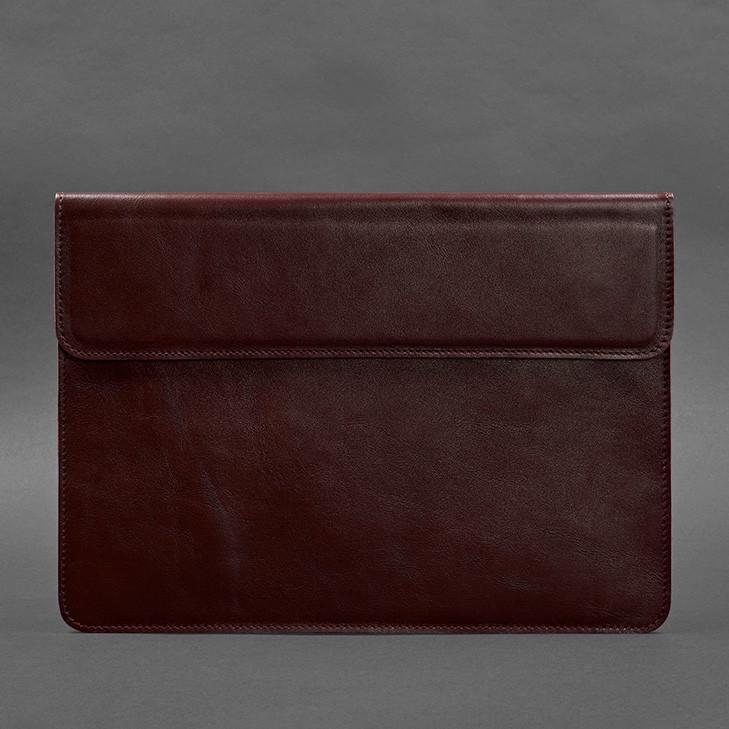 Чехол-конверт кожаный на магнитах для MacBook 13" Бордовый (A-027558) - фото 5 Чехол-конверт кожаный на магнитах для MacBook 13" Бордовый (A-027558) - фото 5