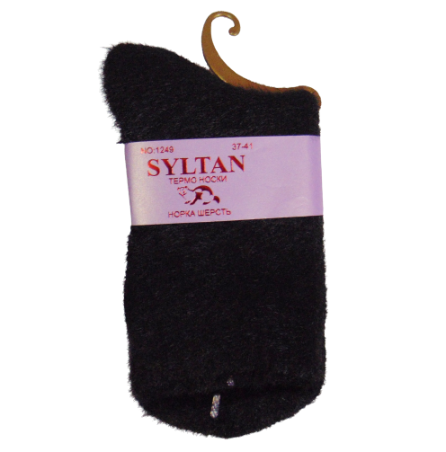 Носки пушистые норка syltan 1249 р. 37-41 Черный (1959833276)