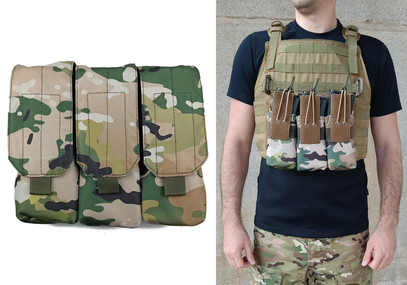 Подсумок АК/РПК тройной под 6 магазинов Мультикам (7365) - фото 5