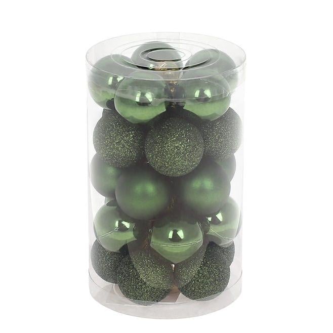 Набор пластиковых новогодних шаров Flora 25 шт. D-3 см (12480)