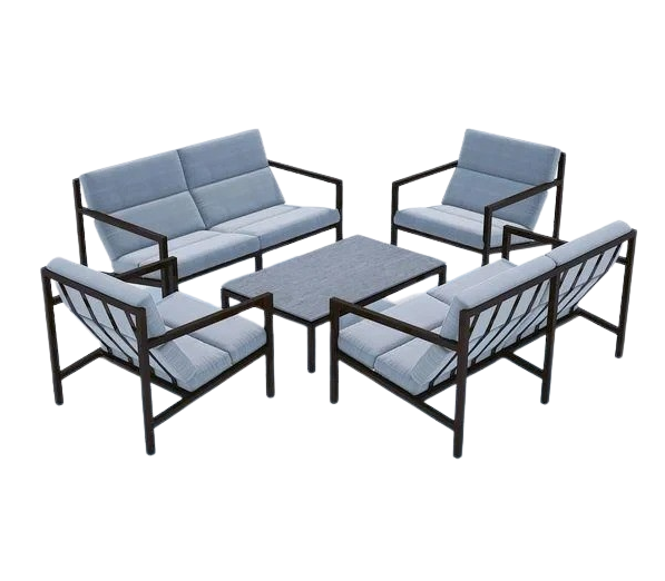 Комплект уличной мебели мягкой Loft с металлическим каркасом (KS-1348-NM)