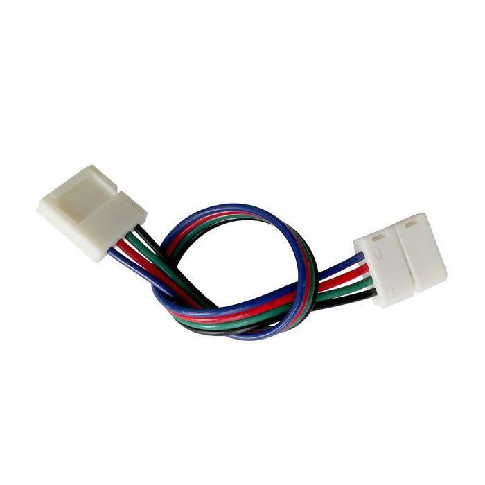 Коннектор для LED лент Bioм 50х50 OEм №9 10 мм RGB проволока-2 зажима (00000009507)
